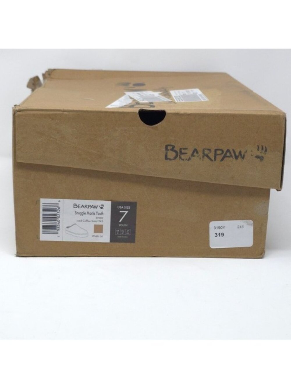 BEARPAW Snuggle Morris Youth Oat Sherpa Platform Clog Size 7Y - Picture 8 of 8